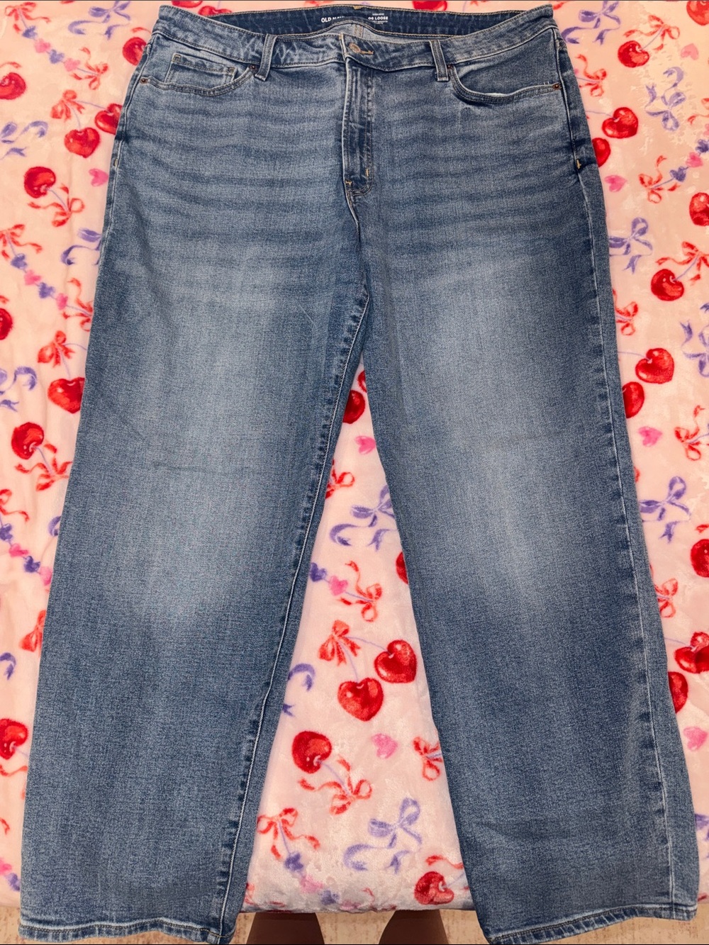 Old Navy Light Blue Straight-Leg Jeans